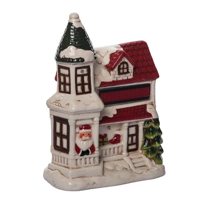 Transpac Dolomite Light Up Santa House With Music - Festive Christmas Decorative Object For Holiday Cheer 3 Transpac Dolomite Light Up Santa House With Music - Festive Christmas Decorative Object For Holiday Cheer - Image 3