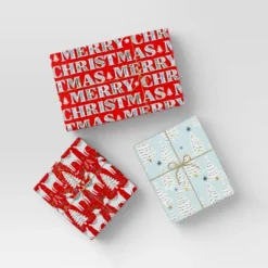 30â 3pk Christmas Wrap Pack Scandinavian - Wondershopâ˘