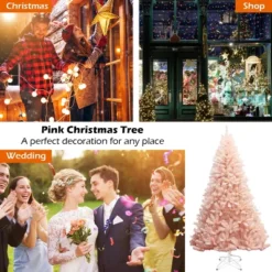 Costway 6ft/7ft Pink Christmas Tree Hinged Full Fir Tree Metal Season 12 Costway 6ft/7ft Pink Christmas Tree Hinged Full Fir Tree Metal Season -Northlight Sale Store GUEST fb2d10b1 45f6 4c7a 9908 ea95713da83e