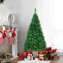 Costway 5Ft/6Ft/7Ft/8Ft Artificial PVC Christmas Tree W/Stand Holiday Season Indoor Outdoor Green 15 Costway 5Ft/6Ft/7Ft/8Ft Artificial PVC Christmas Tree W/Stand Holiday Season Indoor Outdoor Green -Northlight Sale Store GUEST fb7bbb57 c9a5 47f4 9819 fe6f1136e53a