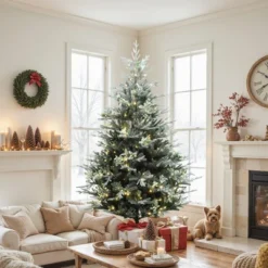 LuxenHome 7Ft Pre-Lit Green Artificial Fir Christmas Tree With Mistletoe Decorations And Metal Stand 15 LuxenHome 7Ft Pre-Lit Green Artificial Fir Christmas Tree With Mistletoe Decorations And Metal Stand -Northlight Sale Store GUEST fb9d31f0 d7a2 4ed4 86c5 35008c91f6d4