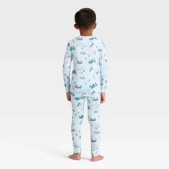 Toddler "Tis The Ski-son!" Cozy Knit Long Sleeve Shirt And Pants Holiday Matching Family Pajama Set - Wondershop⢠Blue