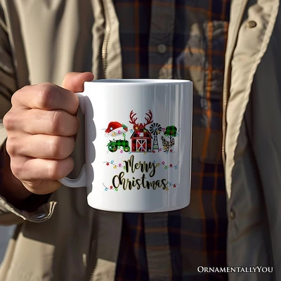 Farm Buffalo Plaid Christmas Mug, Farmhouse Gift (Non-Custom Only)| OrnamentallyYou 2 Farm Buffalo Plaid Christmas Mug, Farmhouse Gift (Non-Custom Only)| OrnamentallyYou - Image 2