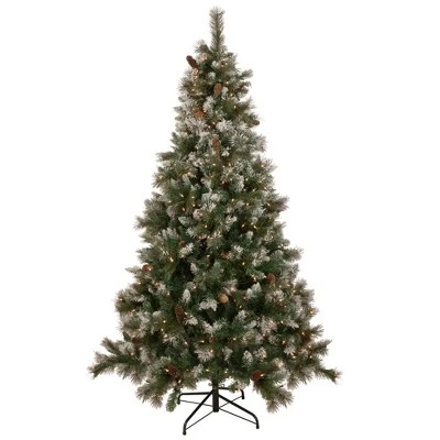 Northlight Real Touch™️ Pre-lit Snow Valley Pine Artificial Christmas Tree - 7.5' - Clear Lights 1 Northlight Real Touch™️ Pre-lit Snow Valley Pine Artificial Christmas Tree - 7.5' - Clear Lights